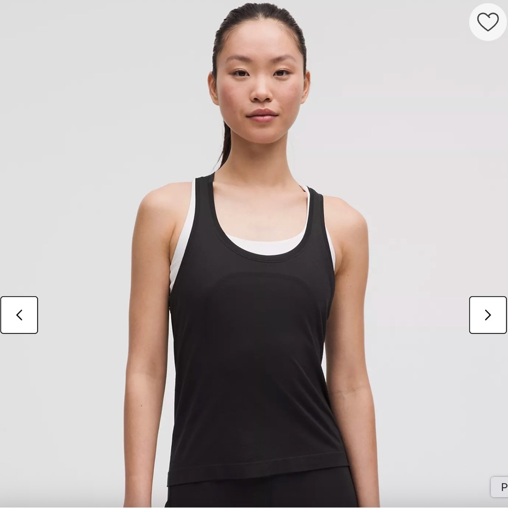 Swiftly Tech Racerback Tank Top 2.0 Waist Length in Black